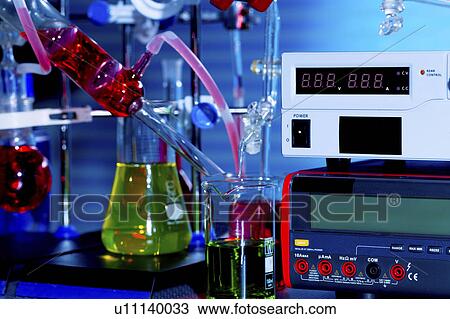 Stock Image - Laboratory glassware. Fotosearch