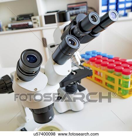 Stock Photo - Laboratory microscope. Fotosearch