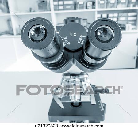 Stock Photo - Laboratory microscope. Fotosearch