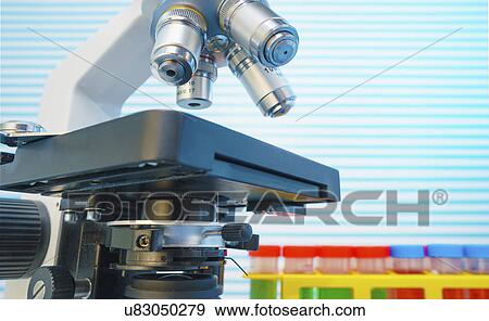 Laboratory microscope View Large Photo Image Stock Photo - Laboratory microscope. Fotosearch