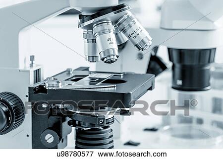 Stock Photo - Laboratory microscope. Fotosearch