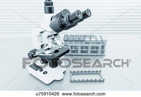 Laboratory microscope View Large Photo Image Stock Photograph - Laboratory microscope. Fotosearch