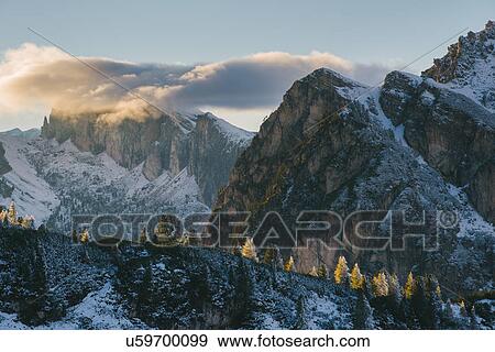 Stock Photo - Limides Lake, South Tyrol, Dolomite Alps, Italy. Fotosearch