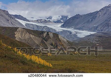 Lookout view of Glacier and Mountains off Richardson Highway, Route 4, Alaska View Large Photo Image Picture - Lookout view of Glacier and Mountains off Richardson Highway, Route 4, Alaska. Fotosearch