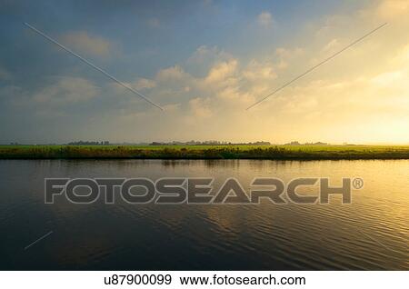 Meadows and reed in Frisian lake district, Netherlands View Large Photo Image Stock Photo - Meadows and reed in Frisian lake district, Netherlands. Fotosearch