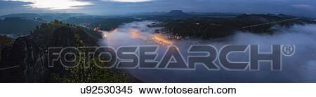 Stock Photography - Mist over Pirna, Saxony, Germany. Fotosearch