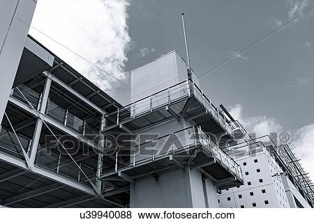 Stock Photo - Modern building exterior, low angle. Fotosearch
