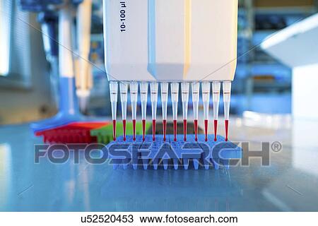 Stock Image - Multipipette. Fotosearch