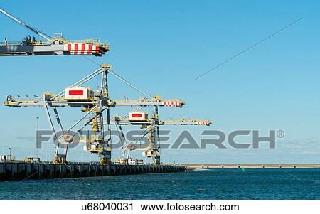 Stock Image - New container terminal at Tweede Maasvlakte, Rotterdam harbour, Netherlands. Fotosearch