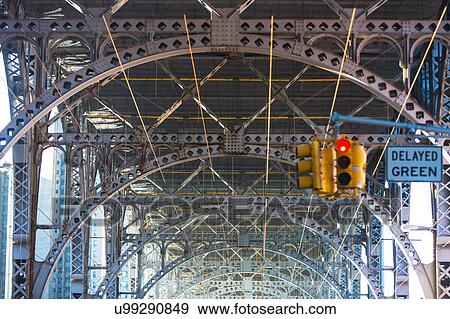 New York City, New York, Road signals under bridge View Large Photo Image Stock Photo - New York City, New York, Road signals under bridge. Fotosearch