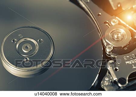 Stock Photo - Open hard disc drive. Fotosearch