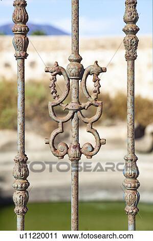 Stock Image - Ornate metalwork. Fotosearch