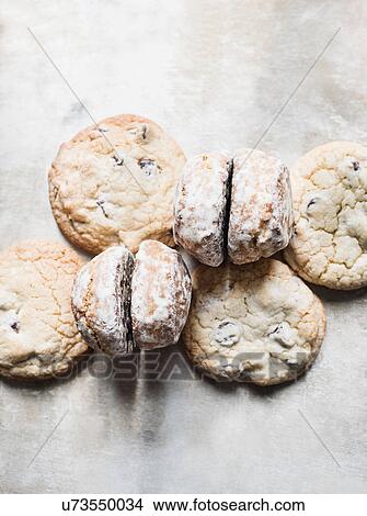 Overhead view of fresh scones and cookies View Large Photo Image Picture - Overhead view of fresh scones and cookies. Fotosearch