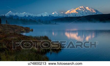 Panoramic view of Mount Denali, previously known as McKinley from Wonder Lake, Denali National Park, Alaska View Large Photo Image Stock Image - Panoramic view of Mount Denali, previously known as McKinley from Wonder Lake, Denali National Park, Alaska. Fotosearch