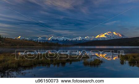 Panoramic view of Mount Denali, previously known as McKinley from Wonder Lake, Denali National Park, Alaska View Large Photo Image Stock Image - Panoramic view of Mount Denali, previously known as McKinley from Wonder Lake, Denali National Park, Alaska. Fotosearch