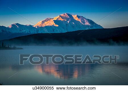 Panoramic view of Mount Denali, previously known as McKinley from Wonder Lake, Denali National Park, Alaska View Large Photo Image Stock Photography - Panoramic view of Mount Denali, previously known as McKinley from Wonder Lake, Denali National Park, Alaska. Fotosearch