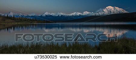 Panoramic view of Mount Denali, previously known as McKinley from Wonder Lake, Denali National Park, Alaska View Large Photo Image Stock Photography - Panoramic view of Mount Denali, previously known as McKinley from Wonder Lake, Denali National Park, Alaska. Fotosearch