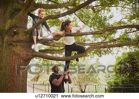Personal trainer giving woman helping hand to climb park tree View Large Photo Image Stock Image - Personal trainer giving woman helping hand to climb park tree. Fotosearch