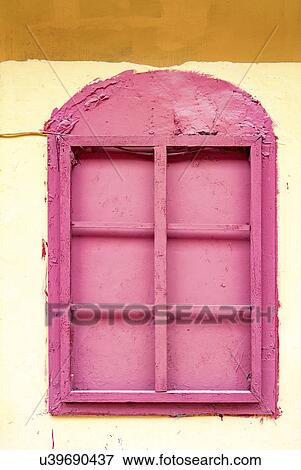 Stock Photo - Pink window shutters. Fotosearch
