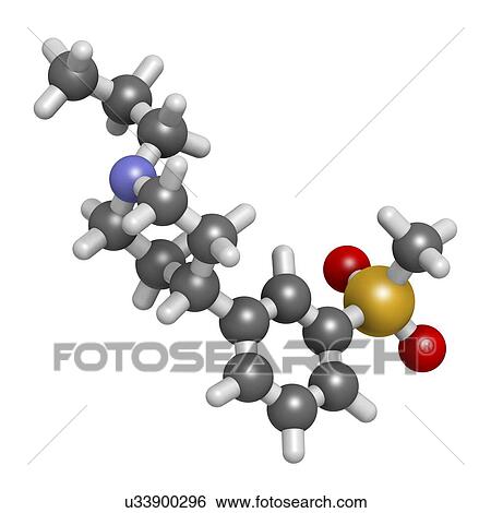 Stock Photograph - Pridopidine molecule, illustration. Fotosearch