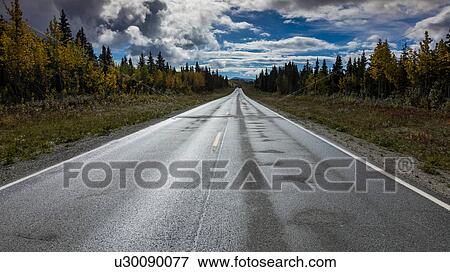 Stock Photo - Reflections on Richardson Highway, Route 4, Alaska. Fotosearch