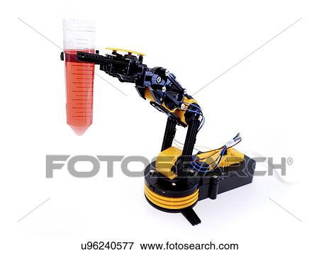 Robotic arm holding beaker View Large Photo Image Stock Photo - Robotic arm holding beaker. Fotosearch