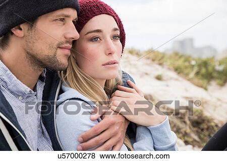 Romantic young couple on beach, Western Cape, South Africa View Large Photo Image Stock Photo - Romantic young couple on beach, Western Cape, South Africa. Fotosearch