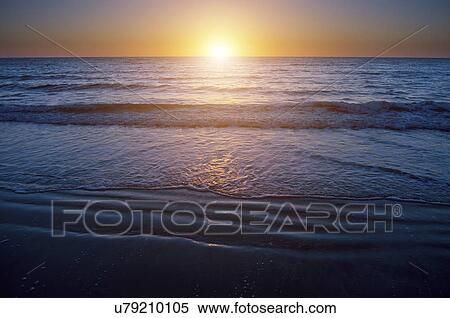 Stock Photography - Seascape at sunset. Fotosearch