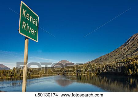 Sign Reads Kenai Mountains and Kenai Lake, Alaska View Large Photo Image Picture - Sign Reads Kenai Mountains and Kenai Lake, Alaska . Fotosearch