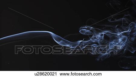 Stock Image - Smoke on black background. Fotosearch