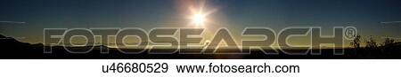 Stock Photo - Sunset panorama, Arizona, USA. Fotosearch