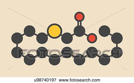 Stock Photo - Synthetic fatty acid molecule, illustration. Fotosearch