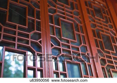 Traditional red Japanese door View Large Photo Image Stock Photograph - Traditional red Japanese door. Fotosearch