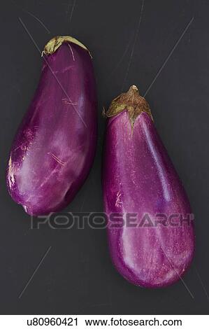 Stock Image - Two eggplants. Fotosearch