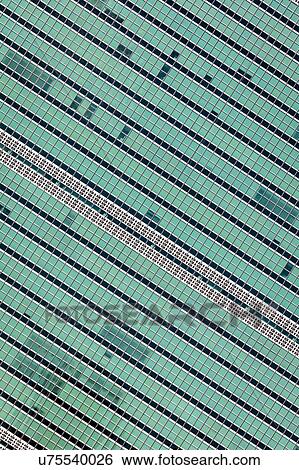 Stock Photograph - United Nations Building - closeup of windows, New York, NY. Fotosearch