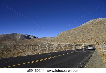 Picture - USA, Colorado, Country road in Mount Evans landscape. Fotosearch