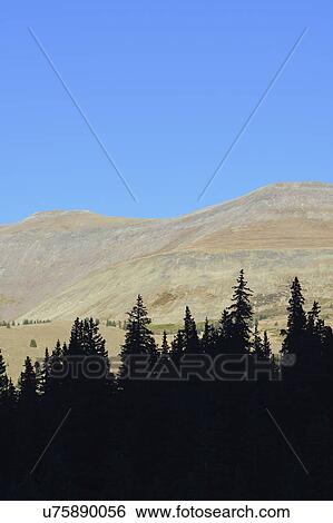 USA, Colorado, Kenosha Pass against clear blue sky View Large Photo Image Stock Photograph - USA, Colorado, Kenosha Pass against clear blue sky. Fotosearch