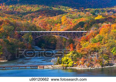 USA, New York, Bear Mountain with bridges above river View Large Photo Image Stock Image - USA, New York, Bear Mountain with bridges above river. Fotosearch