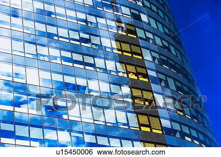 USA, New York, Clouds reflecting in glassy office building View Large Photo Image Stock Photograph - USA, New York, Clouds reflecting in glassy office building. Fotosearch