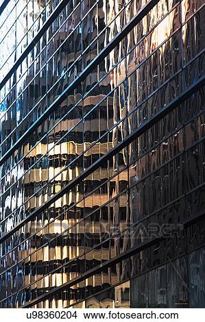 Picture - USA, New York, Glassy office skyscraper. Fotosearch