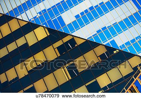 USA, New York, New York City, Geometric shapes of glass facade View Large Photo Image Stock Photo - USA, New York, New York City, Geometric shapes of glass facade. Fotosearch