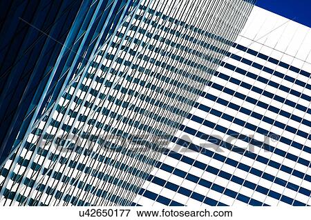 Stock Photo - USA, New York, Office block with plenty of windows. Fotosearch