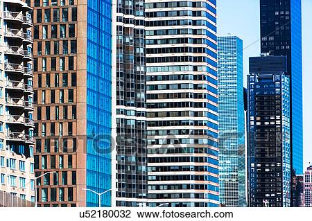 Stock Image - USA, New York, Office skyscrapers. Fotosearch