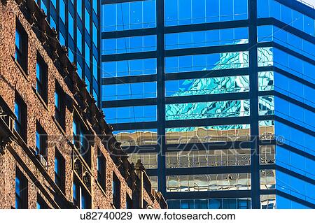 USA, New York, Old building and office block in background View Large Photo Image Stock Photo - USA, New York, Old building and office block in background. Fotosearch
