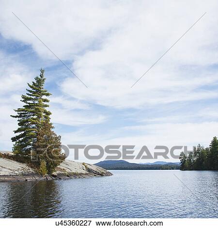 USA, New York State, Sunny day over Upper Saranac Lake View Large Photo Image Stock Photo - USA, New York State, Sunny day over Upper Saranac Lake. Fotosearch