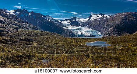 View Of Portage Glacier From Portage Pass Sc Alaska Summer View Large Photo Image Stock Photo - View Of Portage Glacier From Portage Pass Sc Alaska Summer. Fotosearch