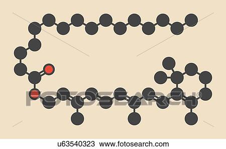 Stock Image - Vitamin A supplement molecule, illustration. Fotosearch