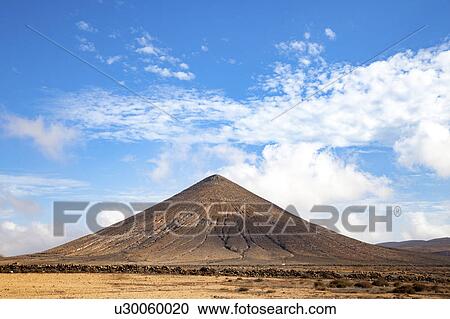 Stock Image - Volcano in Fuerteventura, Canary Islands. Fotosearch