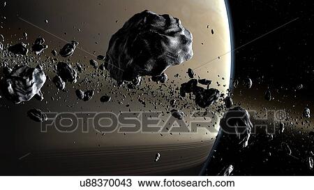 Stock Image - Within the Rings of Saturn. Fotosearch