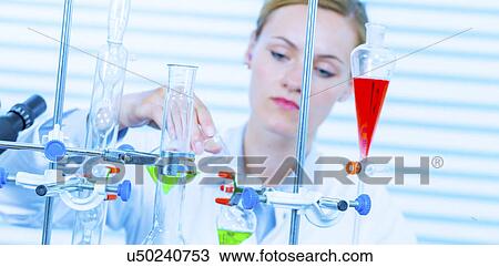 Woman working in chemical laboratory View Large Photo Image Stock Image - Woman working in chemical laboratory. Fotosearch